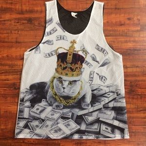 Men’s Cat With Money Crown Jersey XL